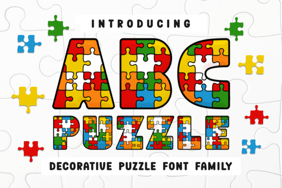 Abc Puzzle Font for Creative Design
