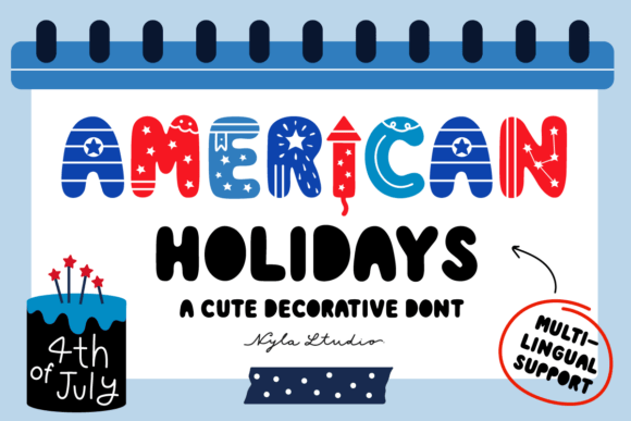 American Holidays Font for Business