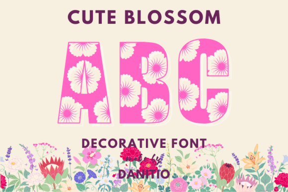 Cute Blossom Font for Creative Projects