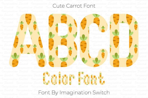 Cute Carrot Font: A Colorful Design Essential