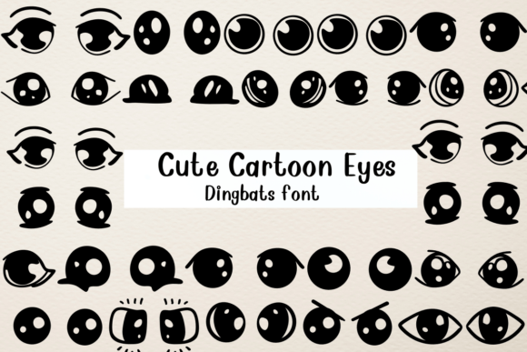 Cute Cartoon Eyes Font