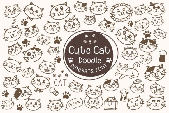 Cute Cat Doodle Font