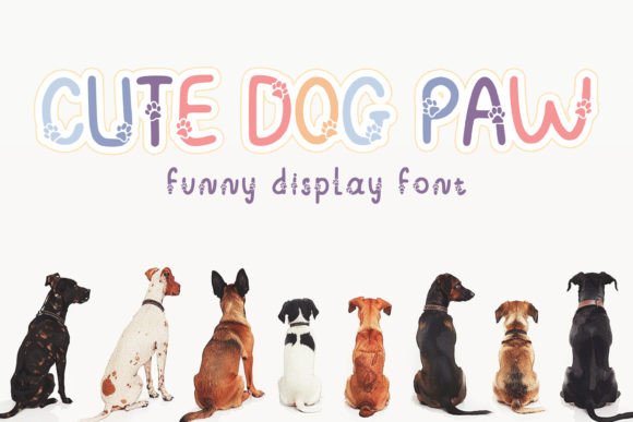 Cute Dog Paw Font