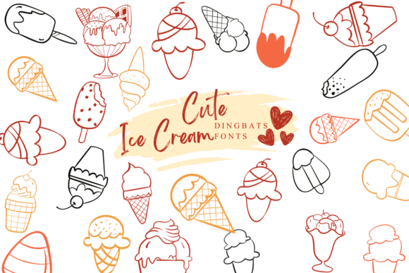 Cute Ice Cream Font
