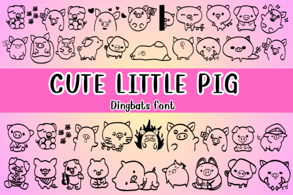 Cute Little Pig Font for Playful Design