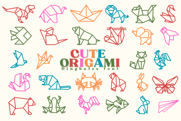 Cute Origami Font: A Paper Zoo in Type