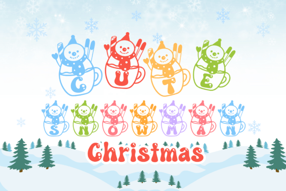 Cute Snowman Christmas Font