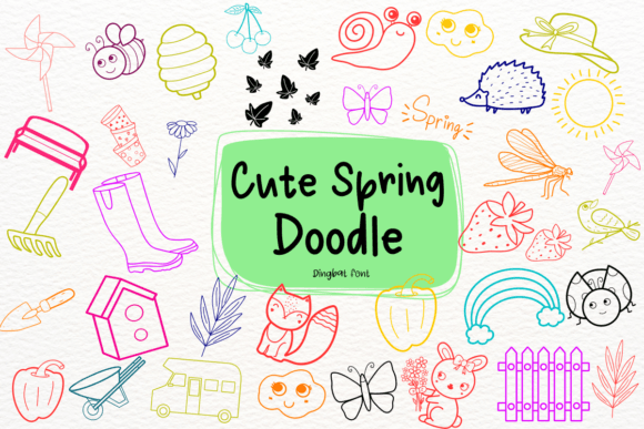 Cute Spring Doodle Font