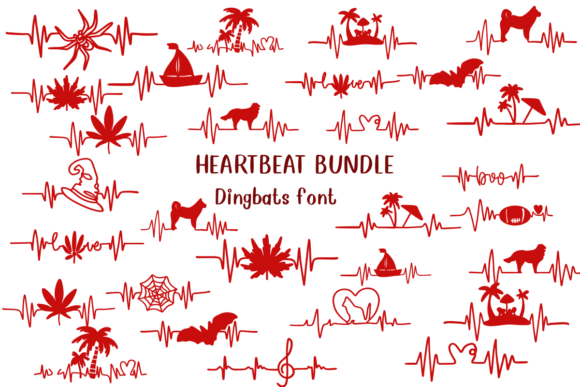 Heartbeat Bundle: A Cute Dingbat Font