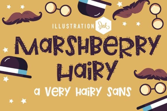 Marshberry Hairy: A Playful Font for Business Branding