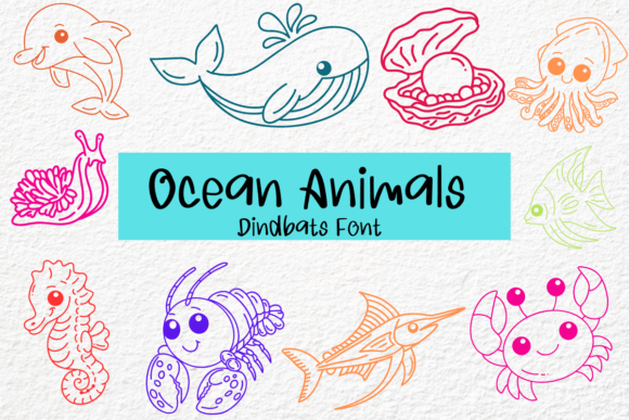 Ocean Animals Font for Business