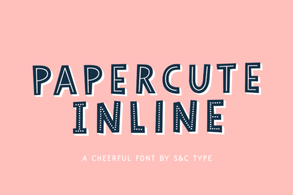 Papercute Inline: A Cute Display Font