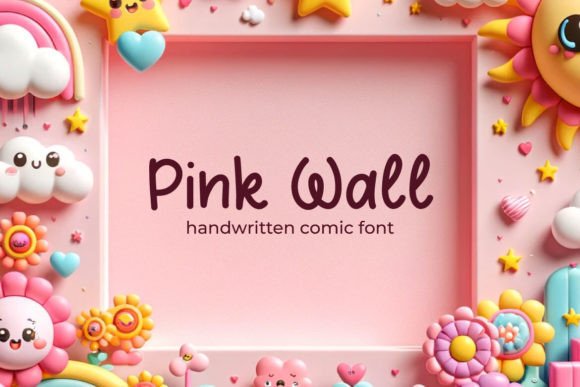 Pink Wall Font for Creative Design