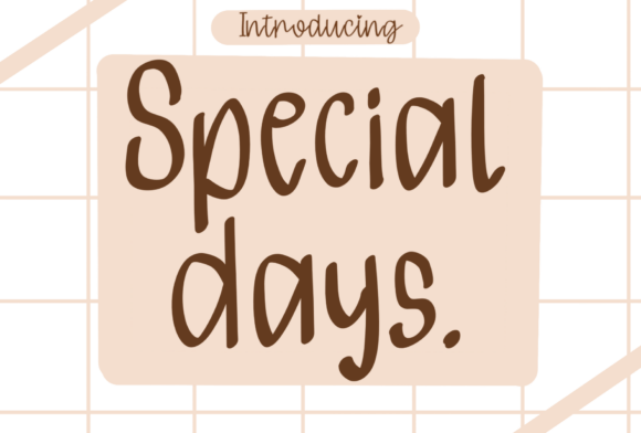 Special Days: A Handwritten Font for Creative Projects