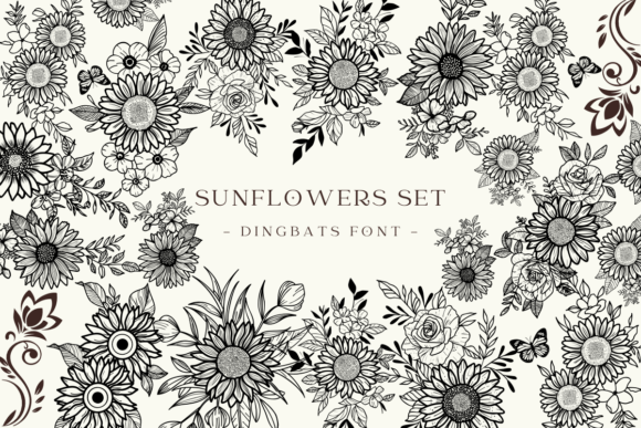 Sunflowers Set Font: Brighten Your Brand